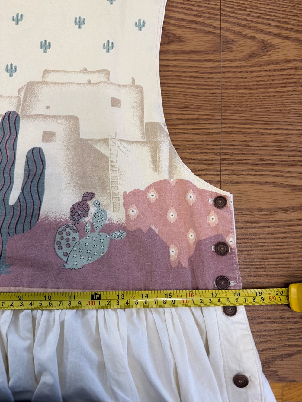 VTG Southwest-Style Pinafore/Jumper MIDI Dress, Retro 1990’s. Sleeveless. - Picture 11 of 16